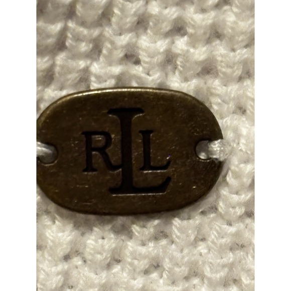 Lauren By Ralph Lauren White Waffle Knit Cowl Neck  Sweater - Picture 9 of 11